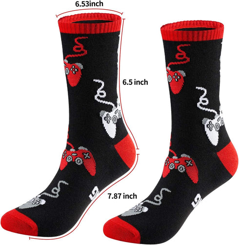 SATINIOR 6 Pairs Do Not Disturb Socks Cotton Funny Gaming Socks for Men Women Christmas Games Lover Gifts, Multicoloured...